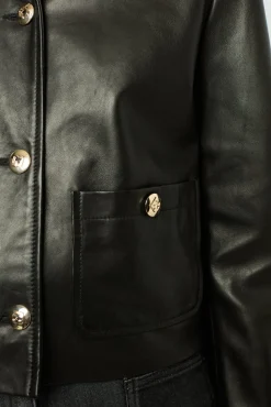 Short leather jacket - BEYZA