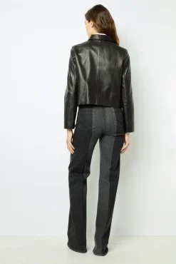Short leather jacket - BEYZA