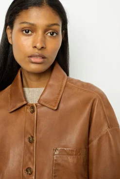 Short leather jacket - JOCYA