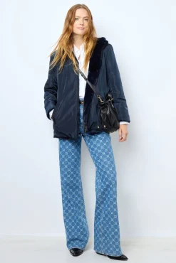 Short reversible parka in faux fur - LILYROSE