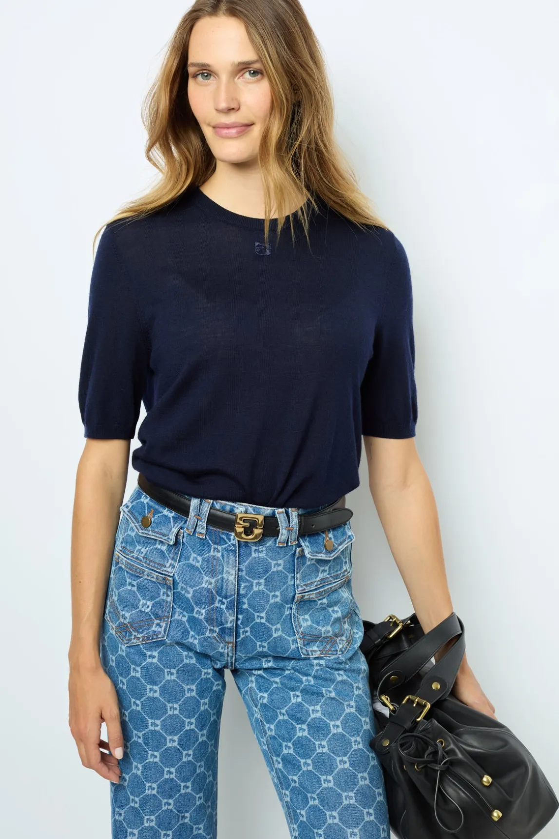 Short sleeves wool sweater - LYSEA
