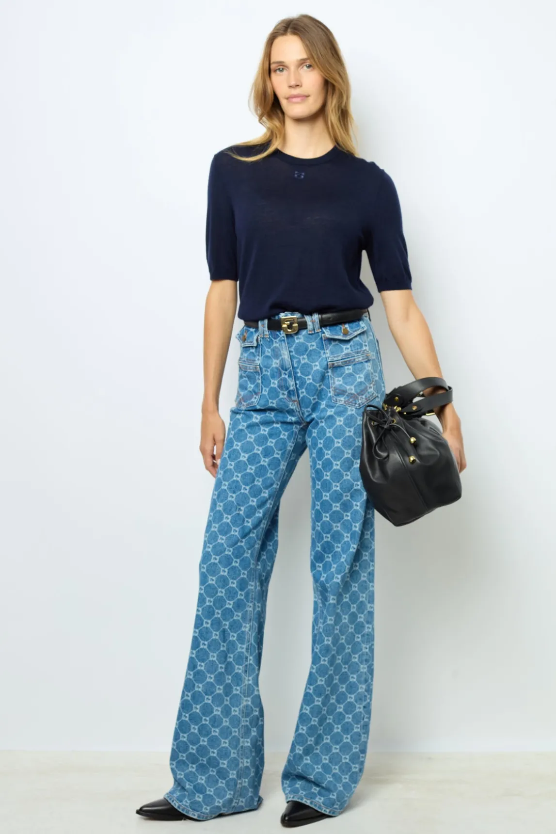 Short sleeves wool sweater - LYSEA