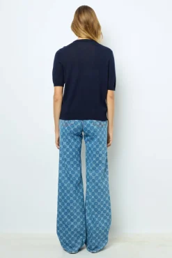 Short sleeves wool sweater - LYSEA
