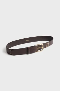 Signature leather belt with studs - LE MAY