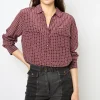 Silk printed blouse - BERNADETTE