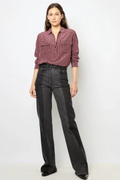 Silk printed blouse - BERNADETTE
