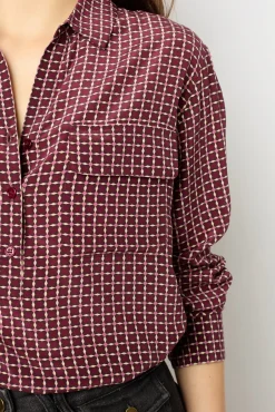 Silk printed blouse - BERNADETTE