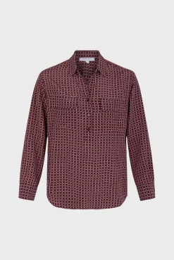 Silk printed blouse - BERNADETTE