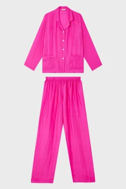 Silk pyjamas - fuchsia