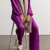 Silk pyjamas - purple