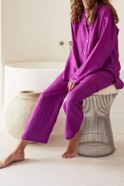 Silk pyjamas - purple