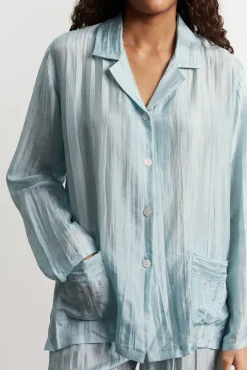 Silk pyjamas - sky blue