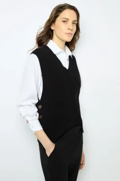 Sleeveless ribbed sweater - JULIETTA
