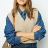 Sleeveless ribbed sweater - JULIETTA