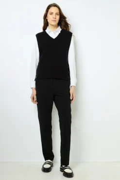 Sleeveless ribbed sweater - JULIETTA