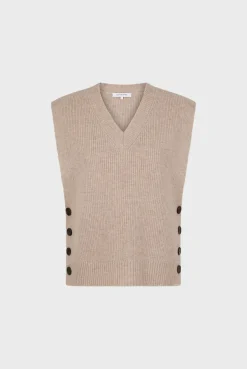 Sleeveless ribbed sweater - JULIETTA