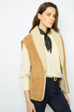 Sleeveless shearling jacket - LYDIA