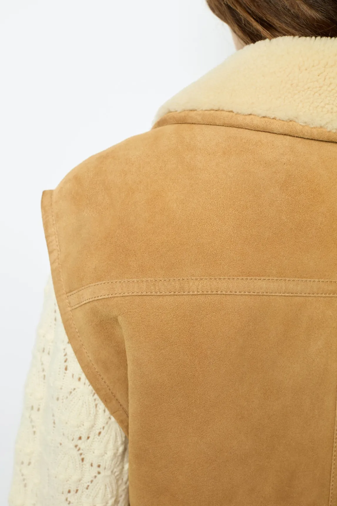 Sleeveless shearling jacket - LYDIA