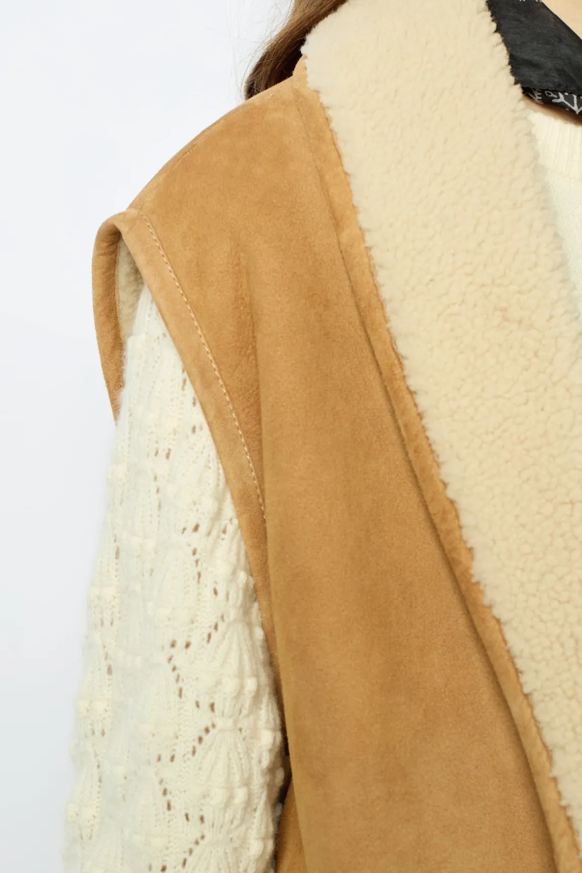 Sleeveless shearling jacket - LYDIA