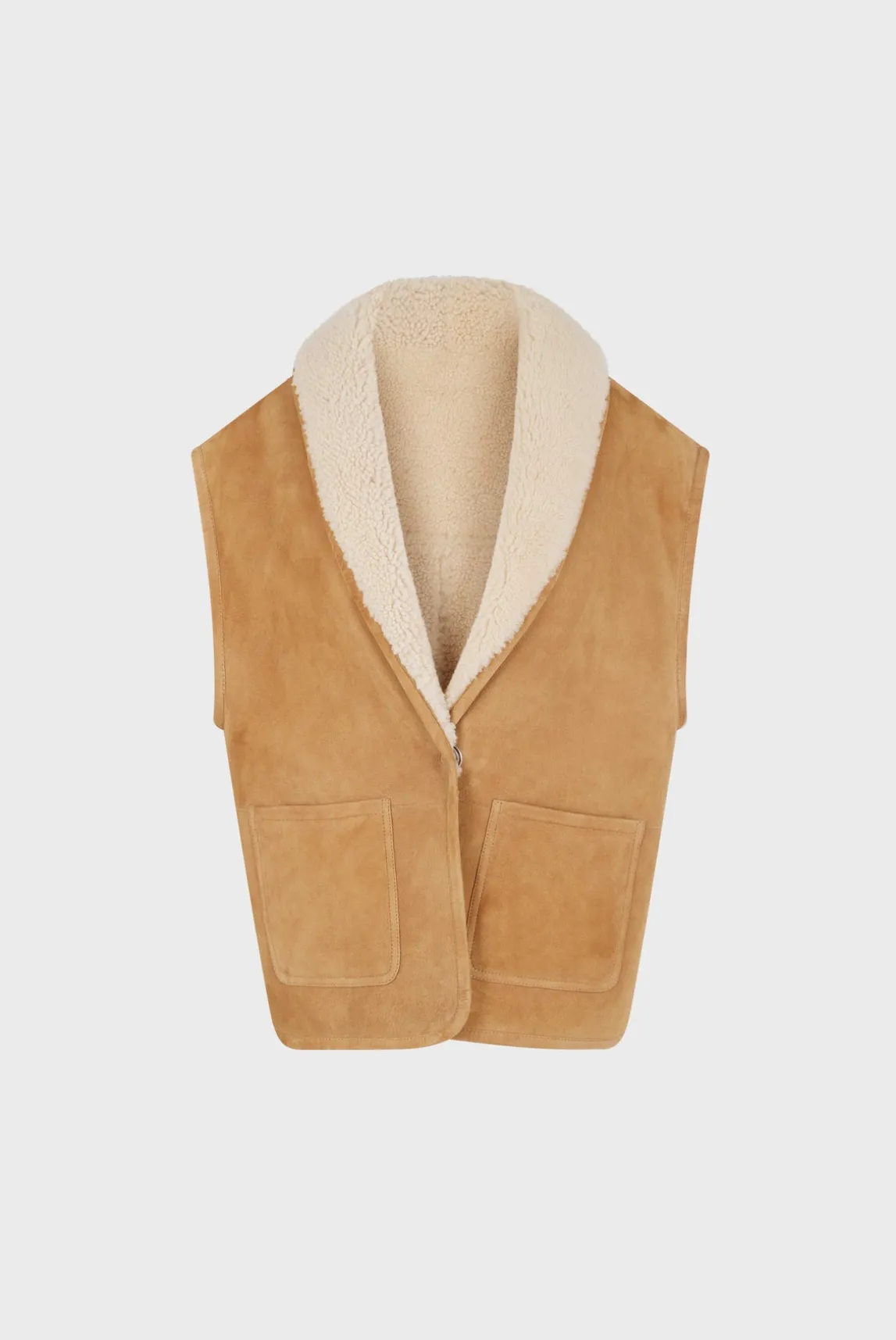 Sleeveless shearling jacket - LYDIA