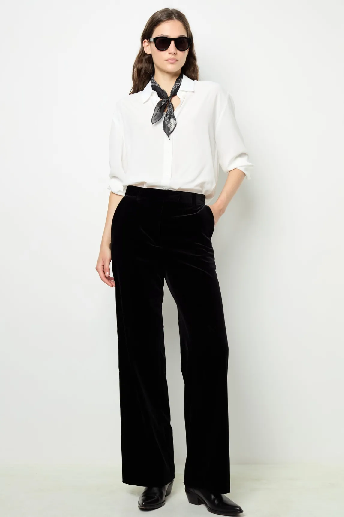 Smooth velvet pants - NORA