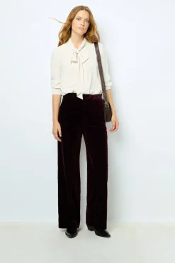 Smooth velvet pants - NORA