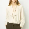 Soft shirt with lavaliere collar - BELPHINE