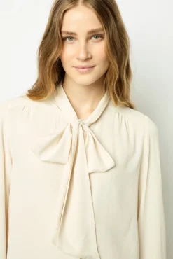 Soft shirt with lavaliere collar - BELPHINE