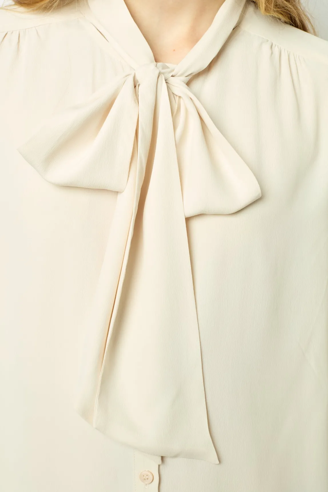 Soft shirt with lavaliere collar - BELPHINE