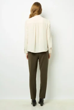 Soft shirt with lavaliere collar - BELPHINE