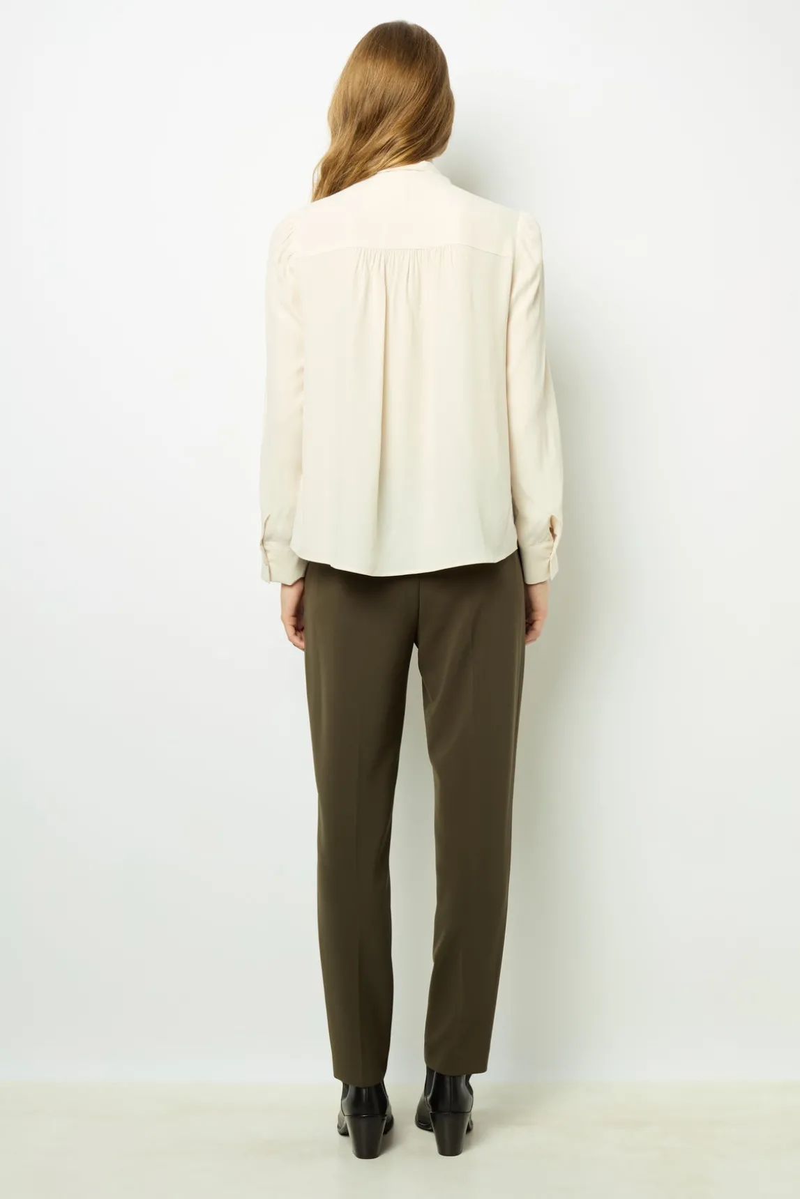Soft shirt with lavaliere collar - BELPHINE