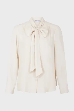 Soft shirt with lavaliere collar - BELPHINE