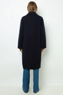 Straight cut coats with fine stripes - LASSIA