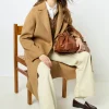Straight cut double-face wool coat - LANAIA