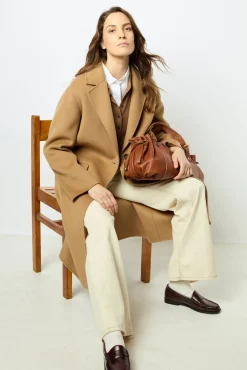 Straight cut double-face wool coat - LANAIA