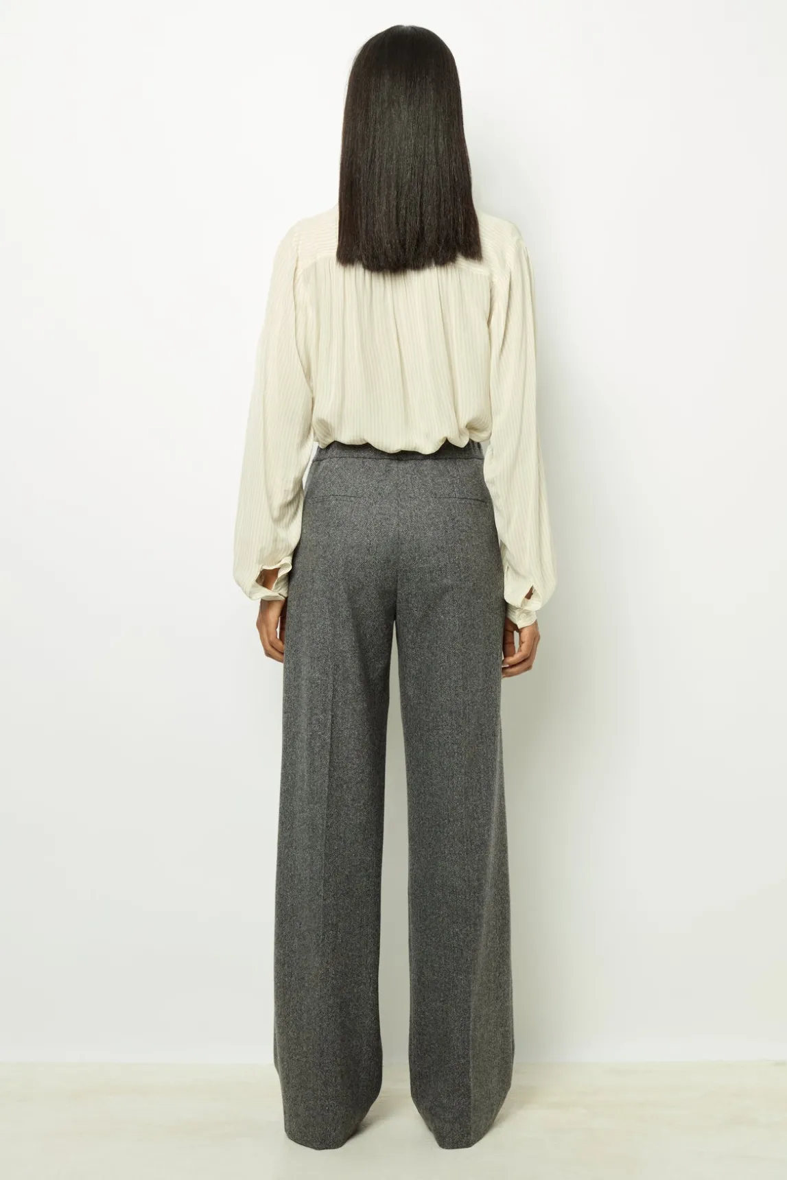 Straight cut herringbone pants - NADYGE