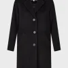Straight cut wool and angora coat - SALISHA