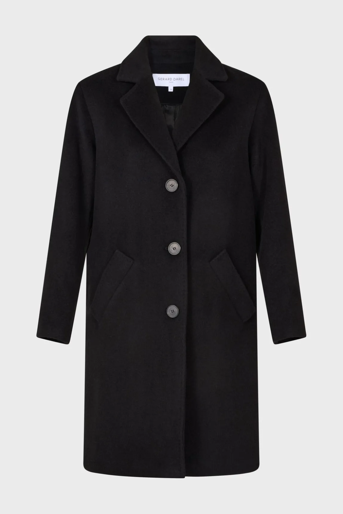Straight cut wool and angora coat - SALISHA