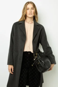 Straight cut wool coat - LATHICIA