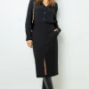 Straight mid-length skirt - CLEA