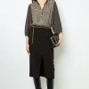 Straight mid-length skirt - CLAIRVIE