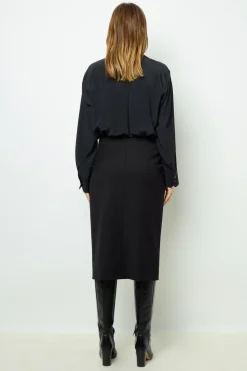 Straight mid-length skirt - CLEA