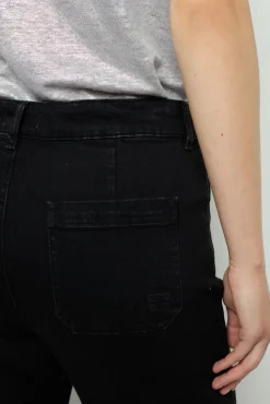 Straight-leg, wide black jeans - NEVAE