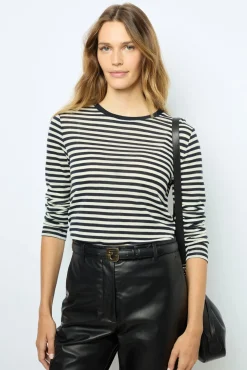 Striped fine wo"])self.__next_f.push([1,"ol T-shirt - ATHENAIS
