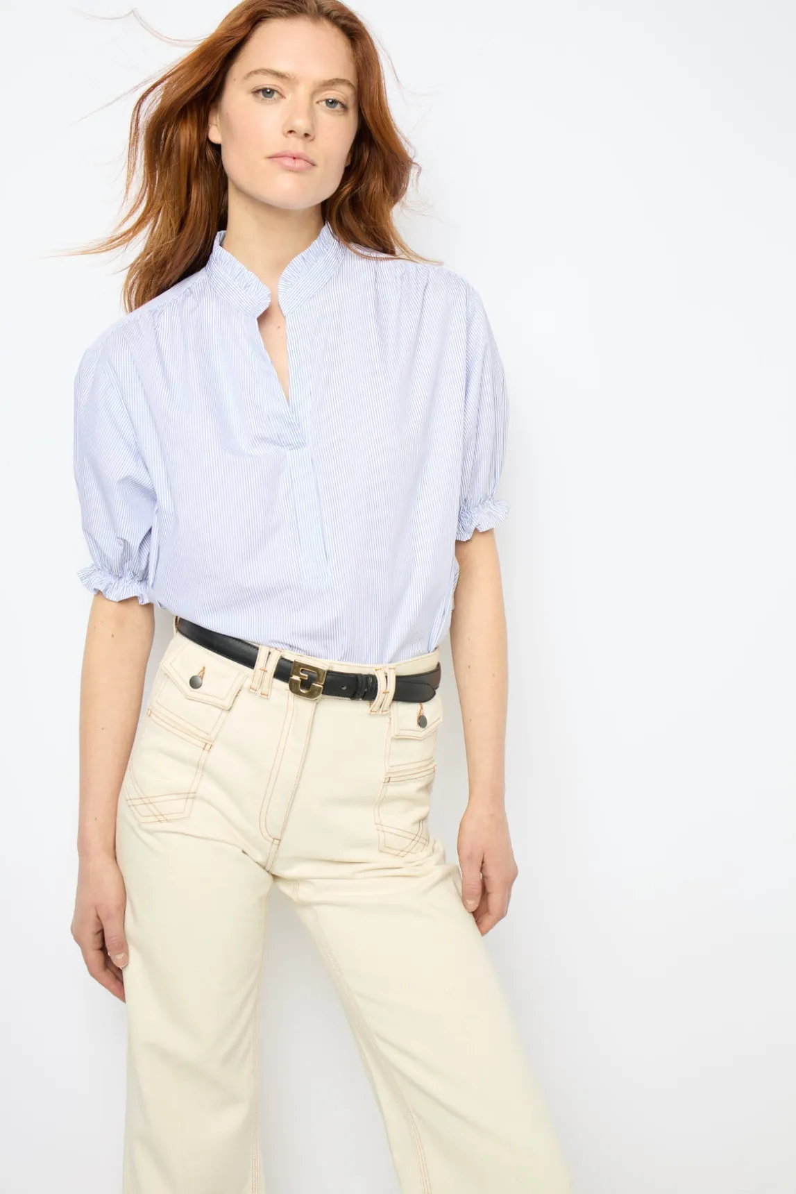 Striped popelin blouse - BAO