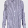 Striped poplin shirt