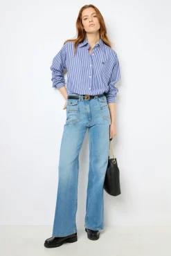 Striped poplin shirt - ARMENY