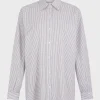 Striped poplin shirt -BERTRANE