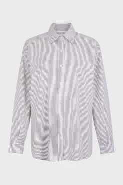Striped poplin shirt -BERTRANE