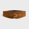 Suede leather corset belt - OLYMPE